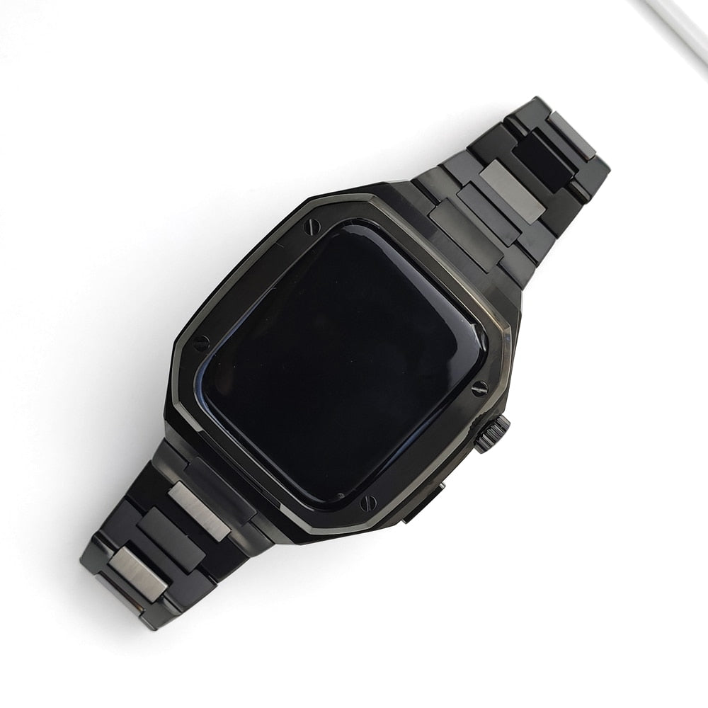 Serie Royal™ Metal: Correa + protector para Apple Watch 