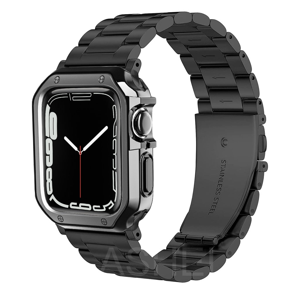 Serie Royal™ Metal: Correa + protector para Apple Watch 