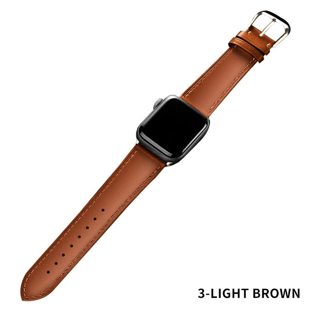 Correa de cuero para Apple Watch 