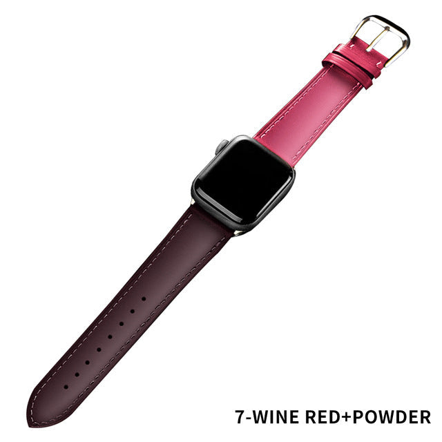 Correa de cuero para Apple Watch 