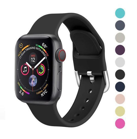 Correa de silicona suave para todos los modelos de Apple Watch, 21 colores